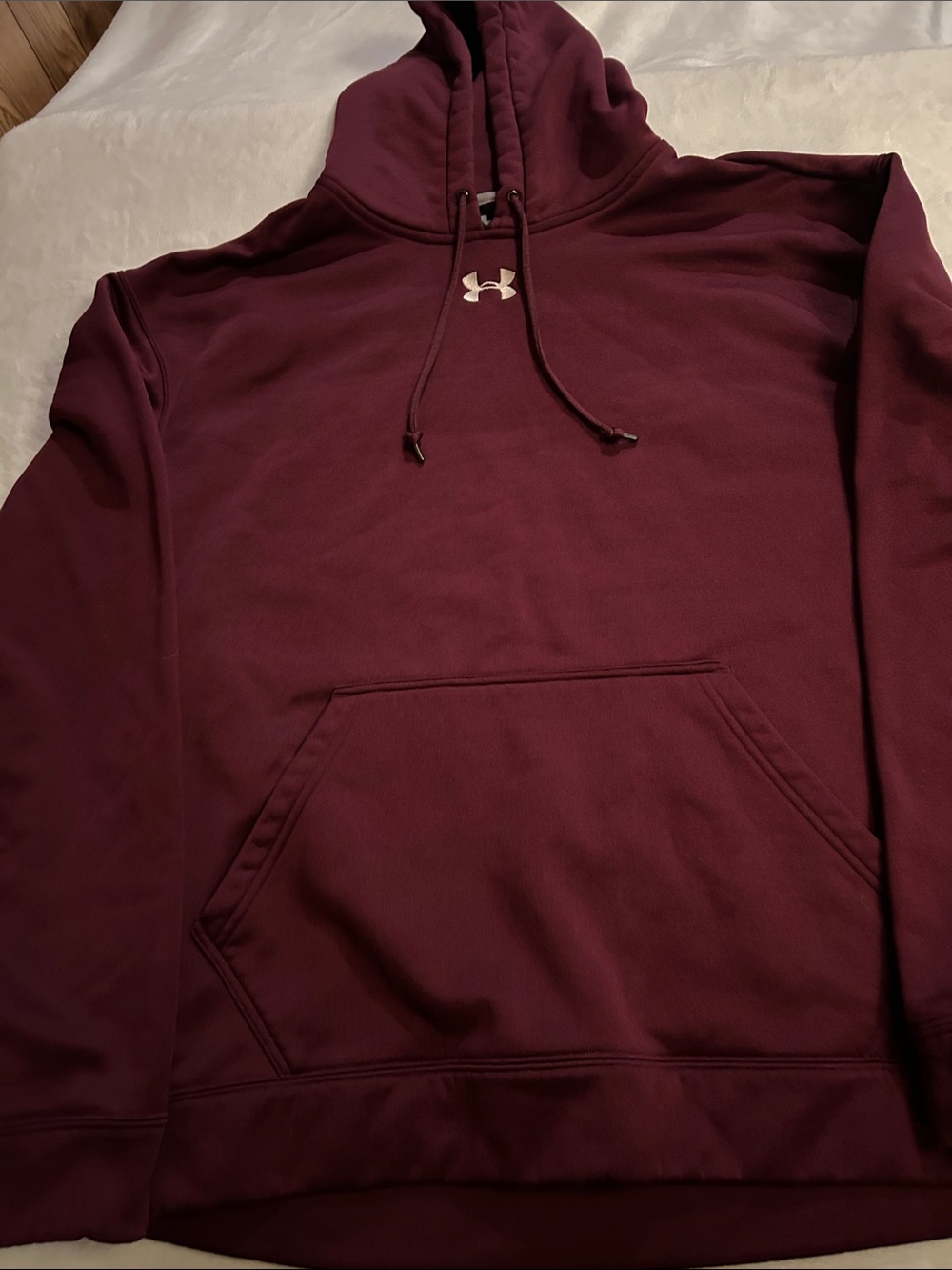 Under Armour Pullover Hoodie Maroon Long Sleeve Men's Size L